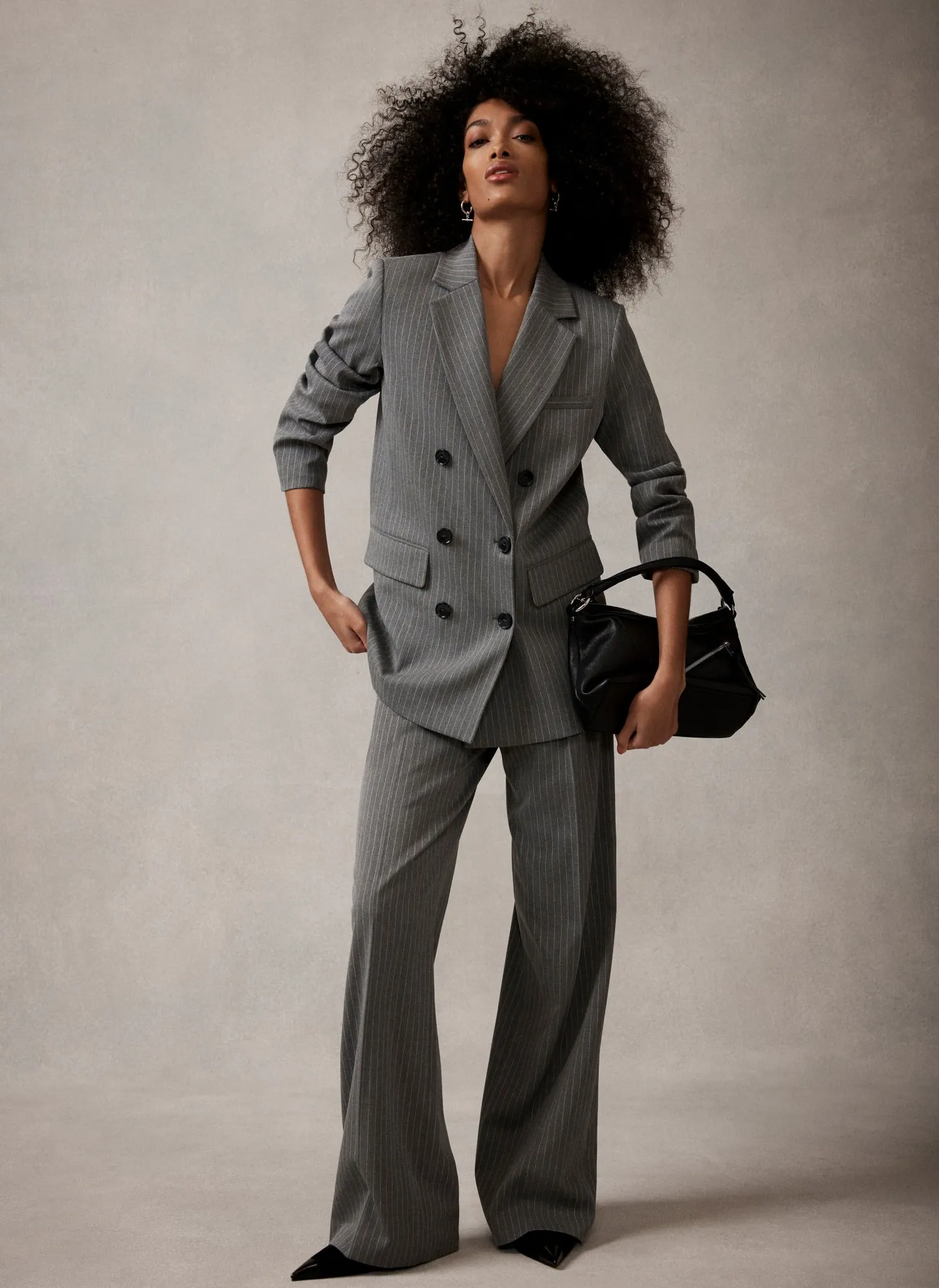 Grey Pinstripe Blazer sold by Mint Velvet product image thumbnail 2