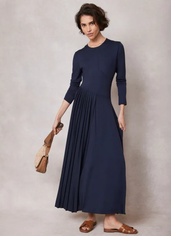 Navy Jersey Midi Dress sold by Mint Velvet