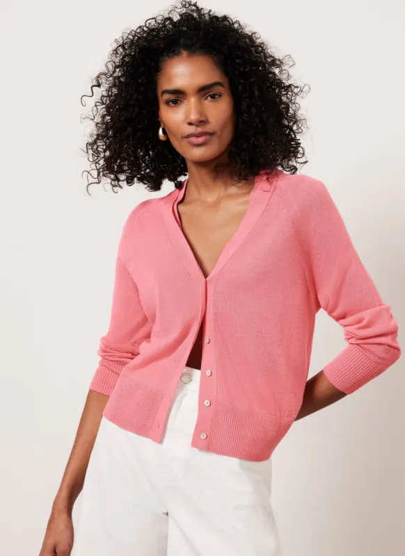 Pink Wool Blend Cardigan sold by Mint Velvet