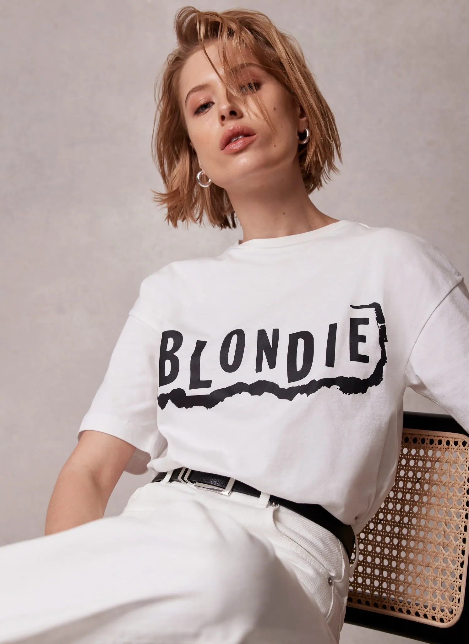 White Blondie Slogan T-Shirt sold by Mint Velvet product image thumbnail 5