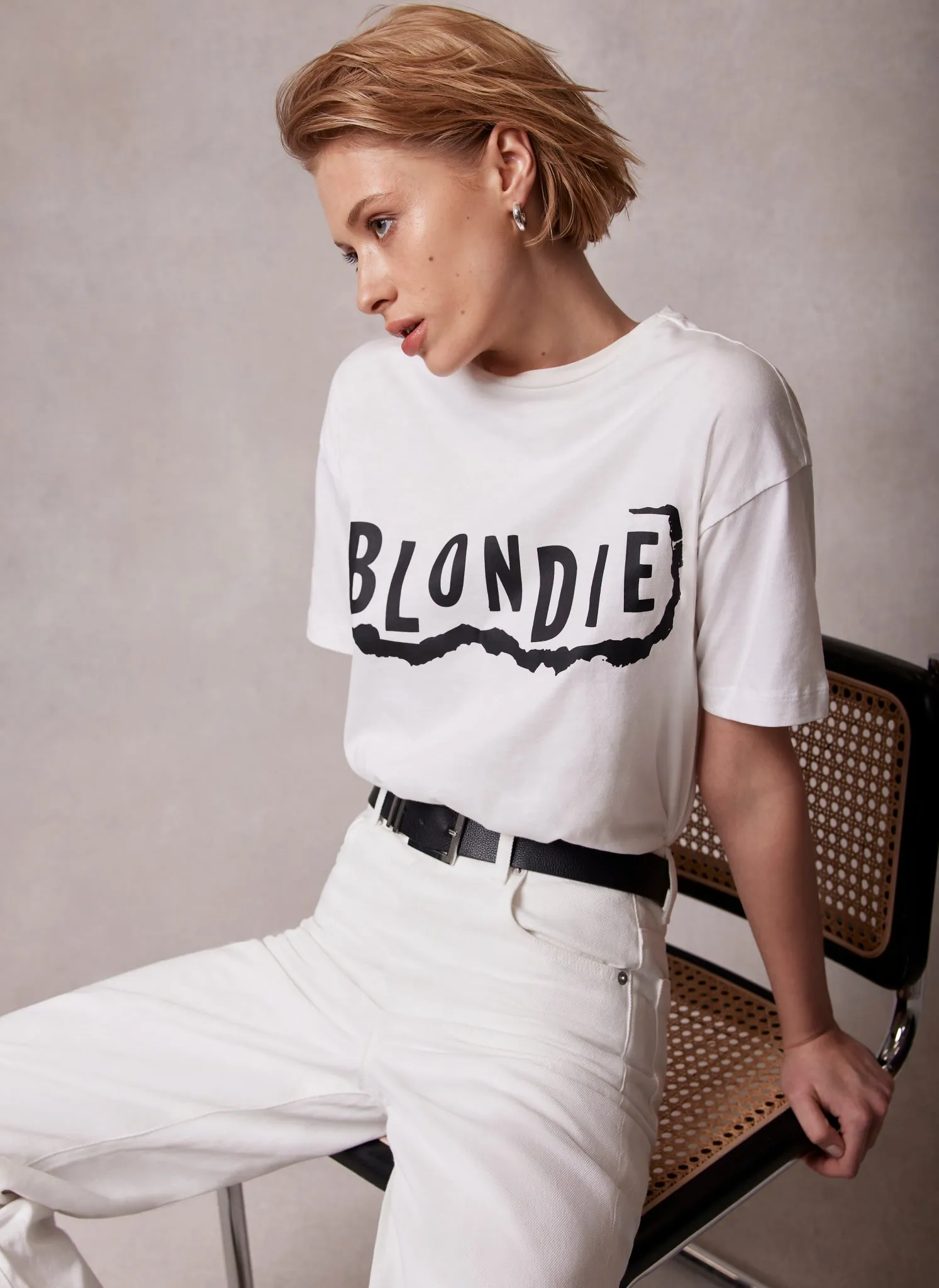 White Blondie Slogan T-Shirt sold by Mint Velvet product image thumbnail 2
