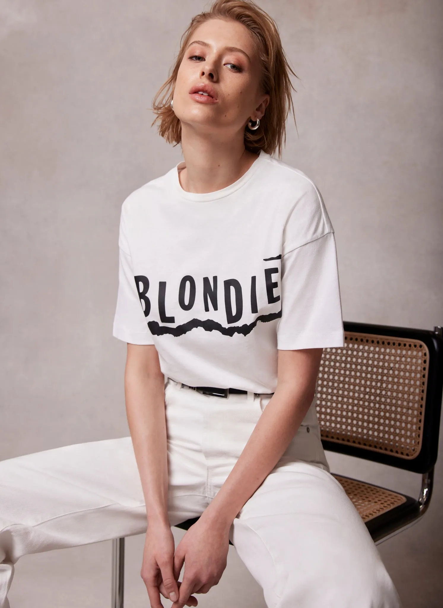 White Blondie Slogan T-Shirt sold by Mint Velvet product image thumbnail 3