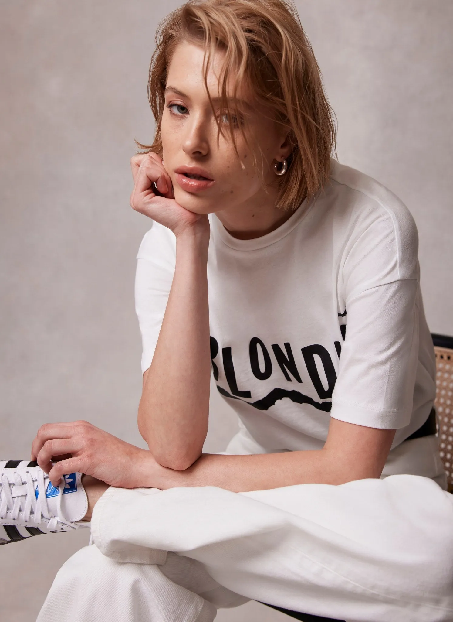 White Blondie Slogan T-Shirt sold by Mint Velvet product image thumbnail 4