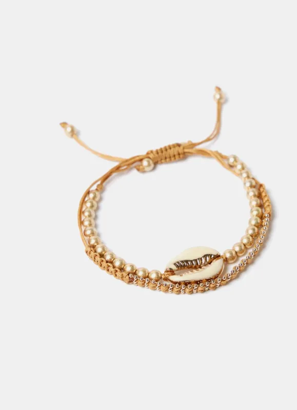 Gold Tone Friendship Bracelet sold by Mint Velvet