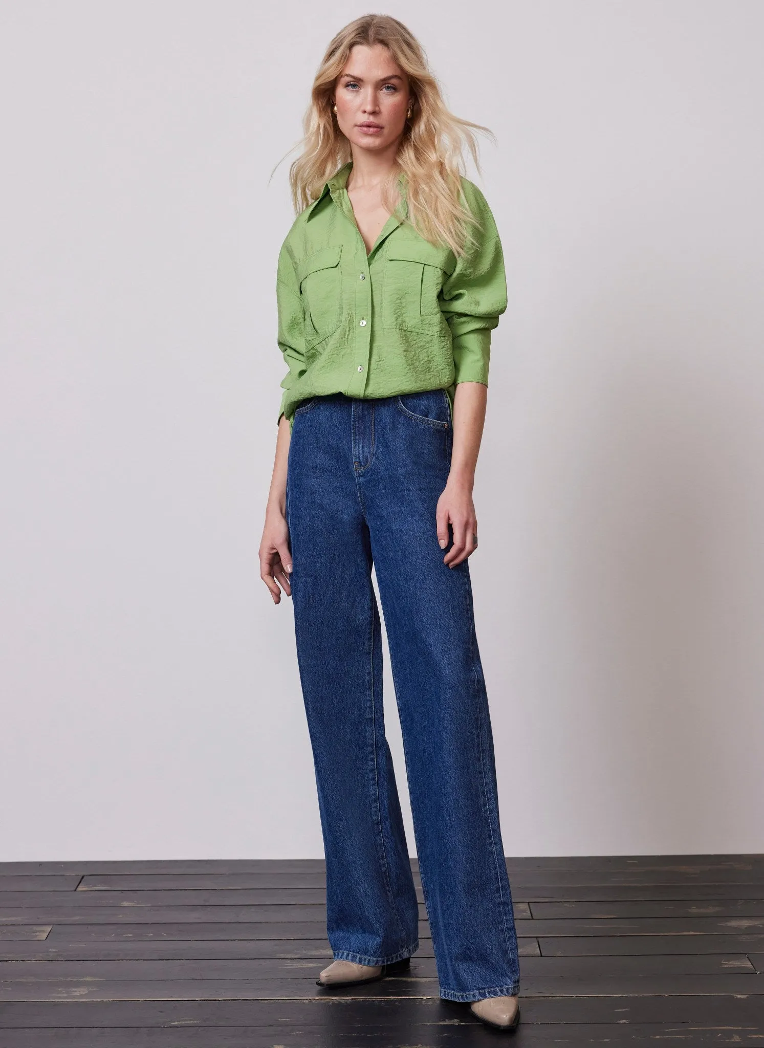Green Utility Detail Shirt sold by Mint Velvet product image thumbnail 3