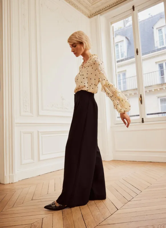 Black Wide Leg Trousers sold by Mint Velvet