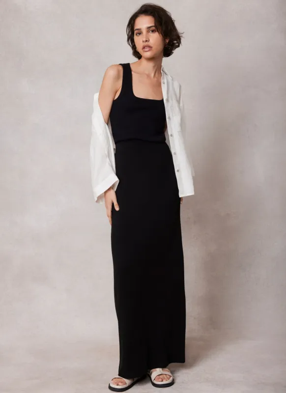 Black Jersey Tube Maxi Skirt sold by Mint Velvet