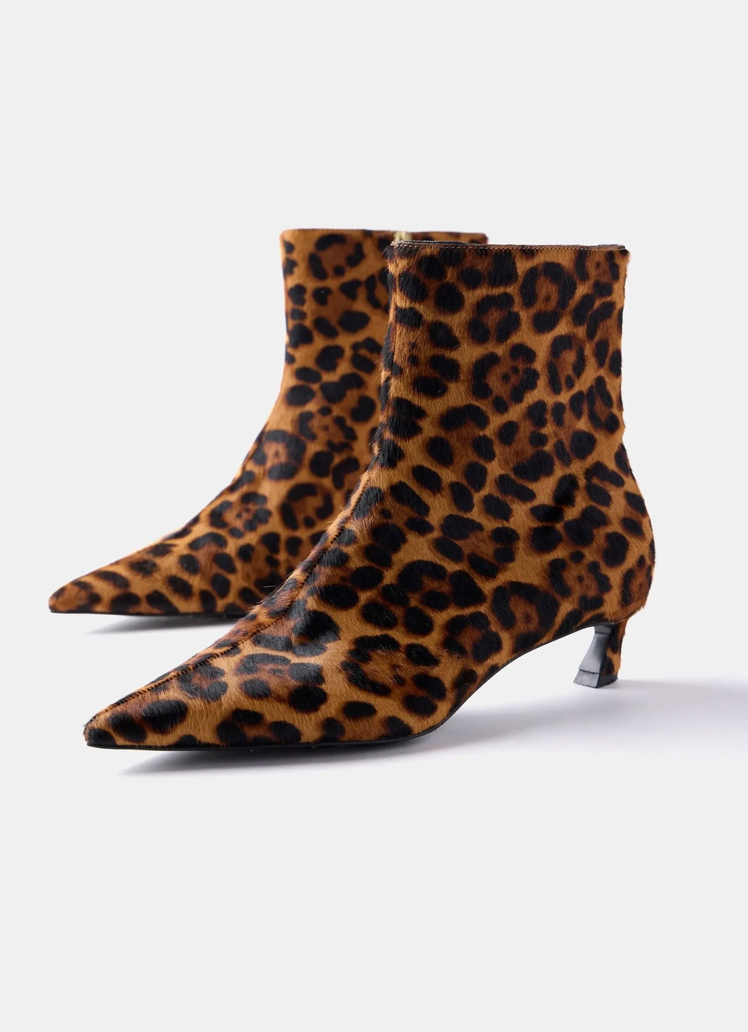 Issy Leopard Print Leather Textured Ankle Boot sold by Mint Velvet product image thumbnail 4