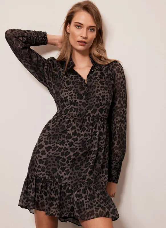 Grey Animal Print Mini Dress sold by Mint Velvet