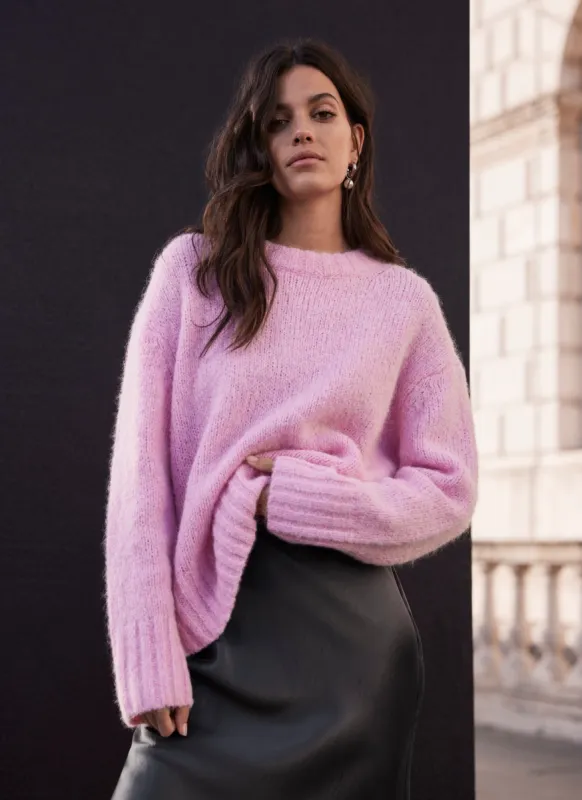 Pink Wool Blend Jumper sold by Mint Velvet