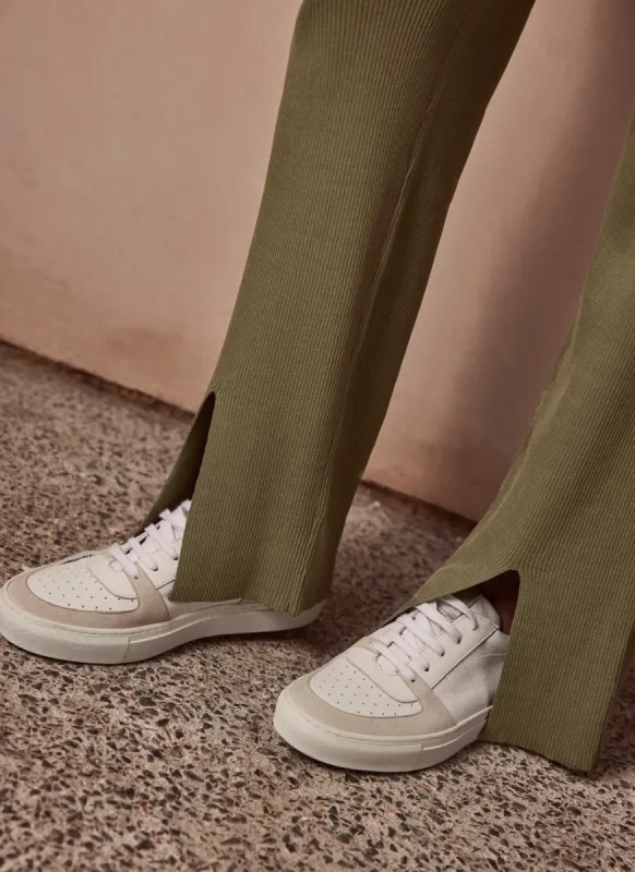 White Suede Trim Trainers sold by Mint Velvet