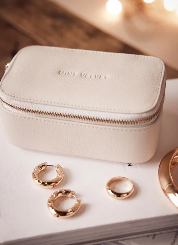 Cream Leather Jewellery Box sold by Mint Velvet
