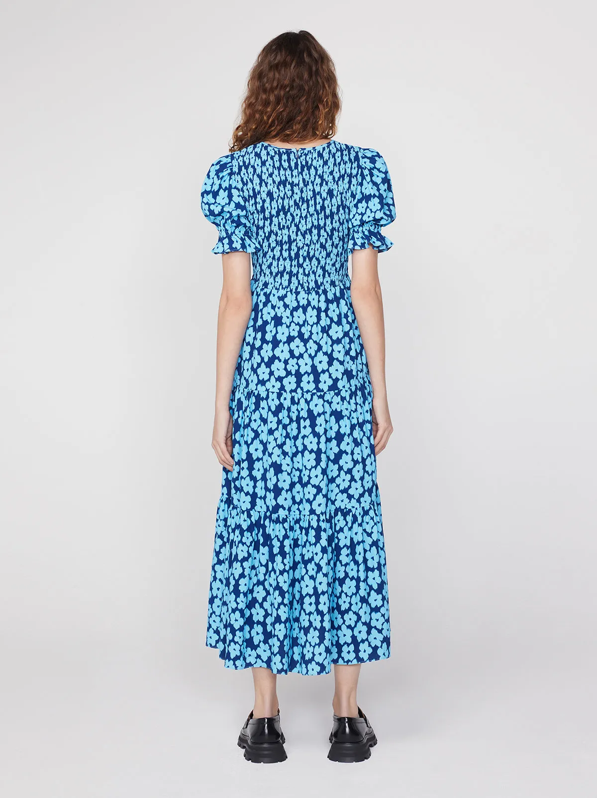 Persephone Blue Blurred Floral Midi Dress sold by KITRI Studio product image thumbnail 2
