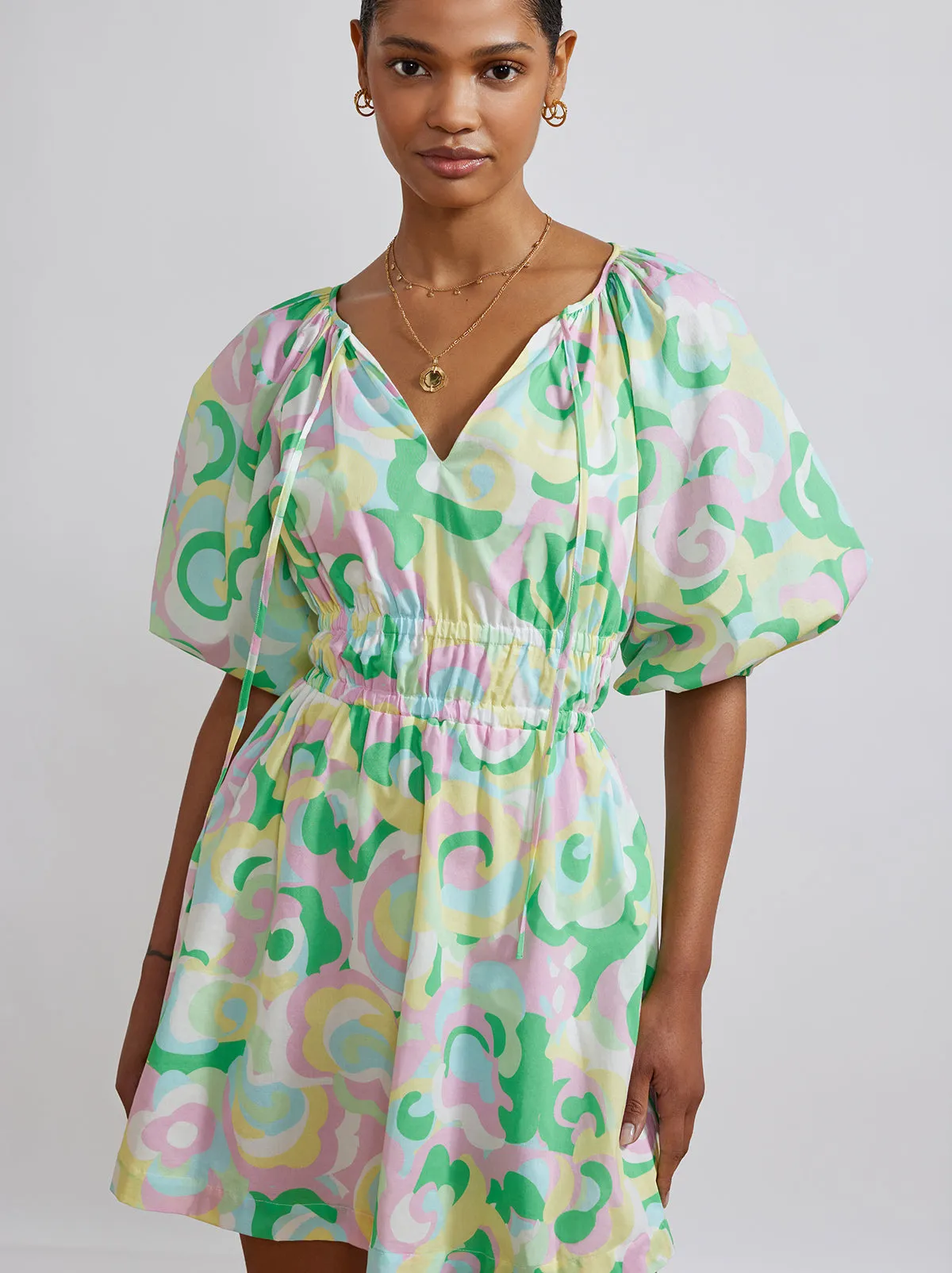 Azalea Multi Floral Swirl Mini Dress sold by KITRI Studio product image thumbnail 2