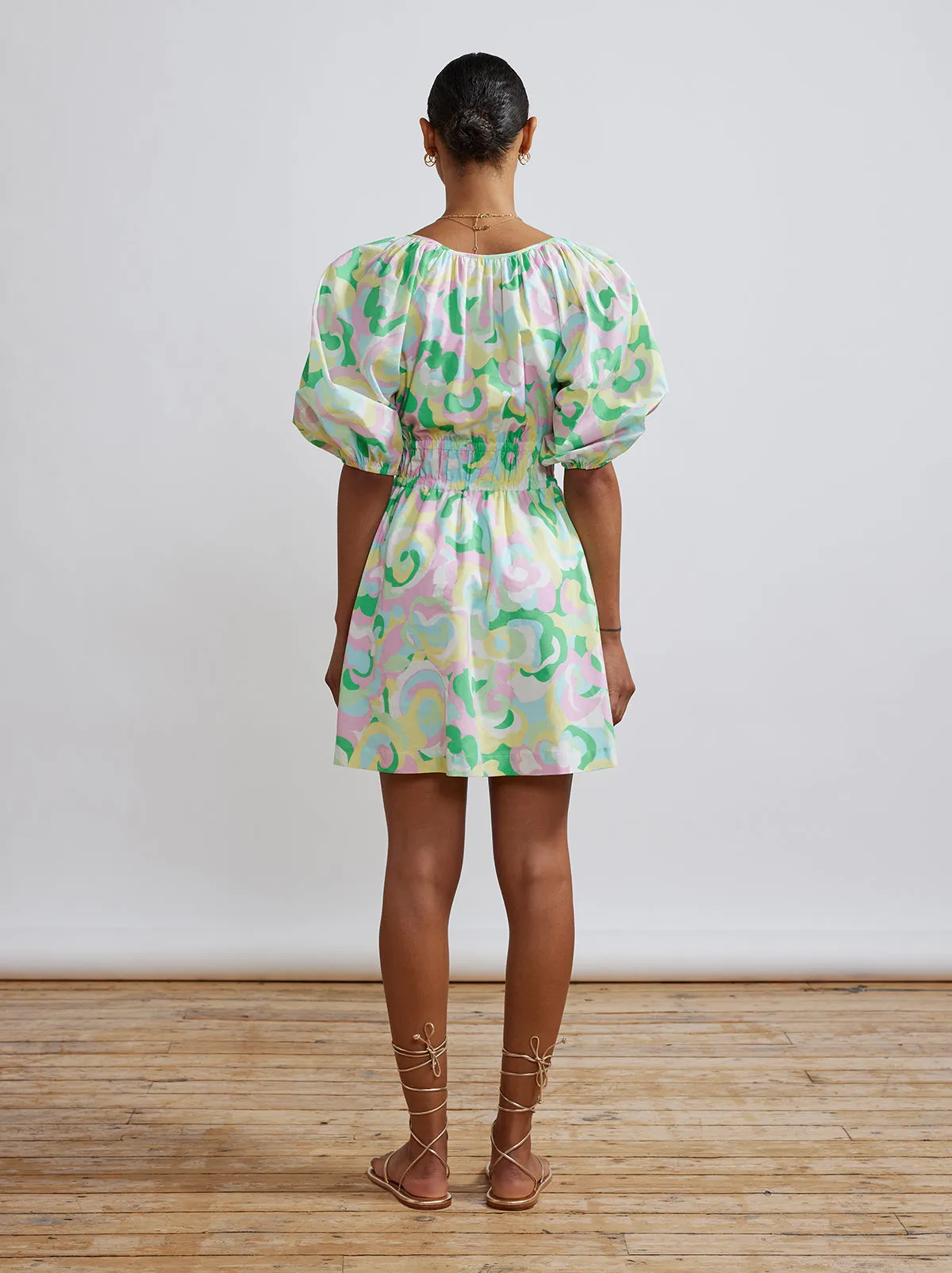 Azalea Multi Floral Swirl Mini Dress sold by KITRI Studio product image thumbnail 4