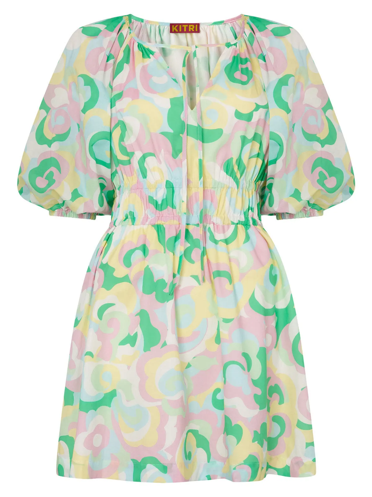 Azalea Multi Floral Swirl Mini Dress sold by KITRI Studio product image thumbnail 5