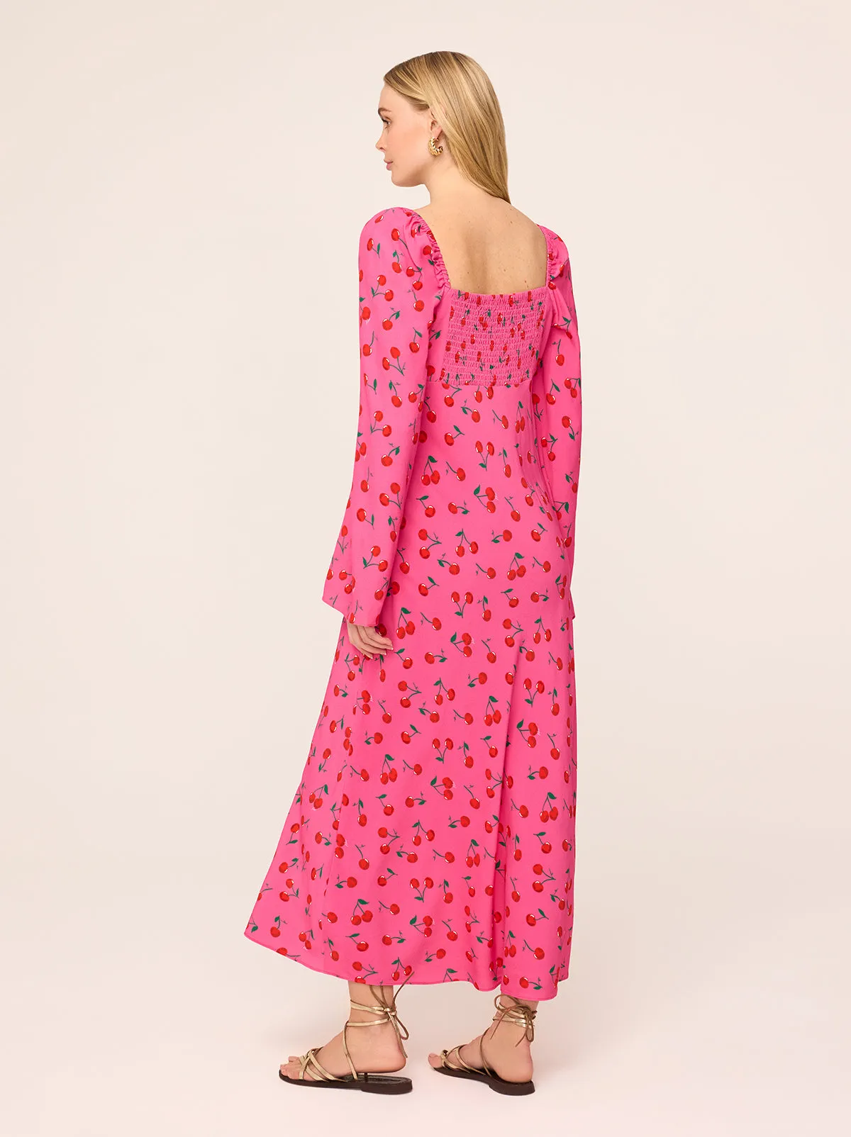 Alina Pink Cherry Midi Dress sold by KITRI Studio product image thumbnail 4
