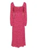 Alina Pink Cherry Midi Dress sold by KITRI Studio
