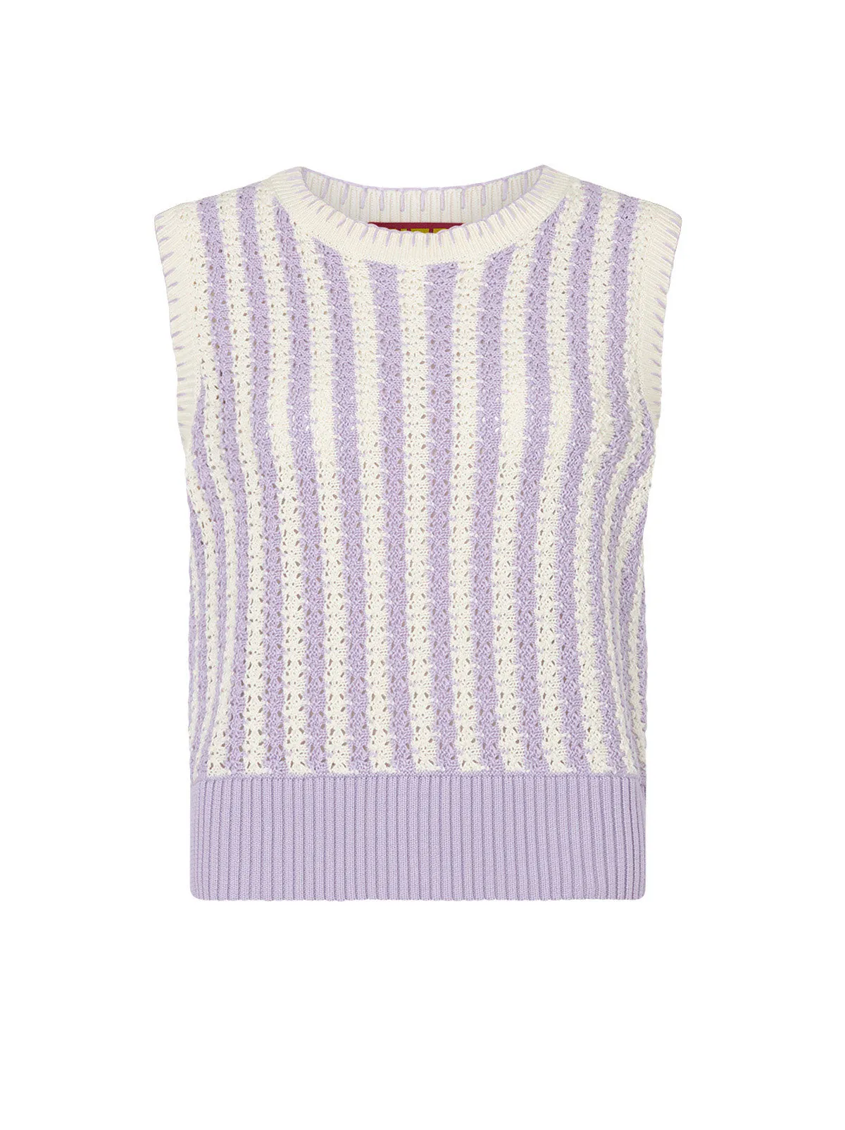 Marley Lilac Stripe Crochet Knit Top sold by KITRI Studio product image thumbnail 5