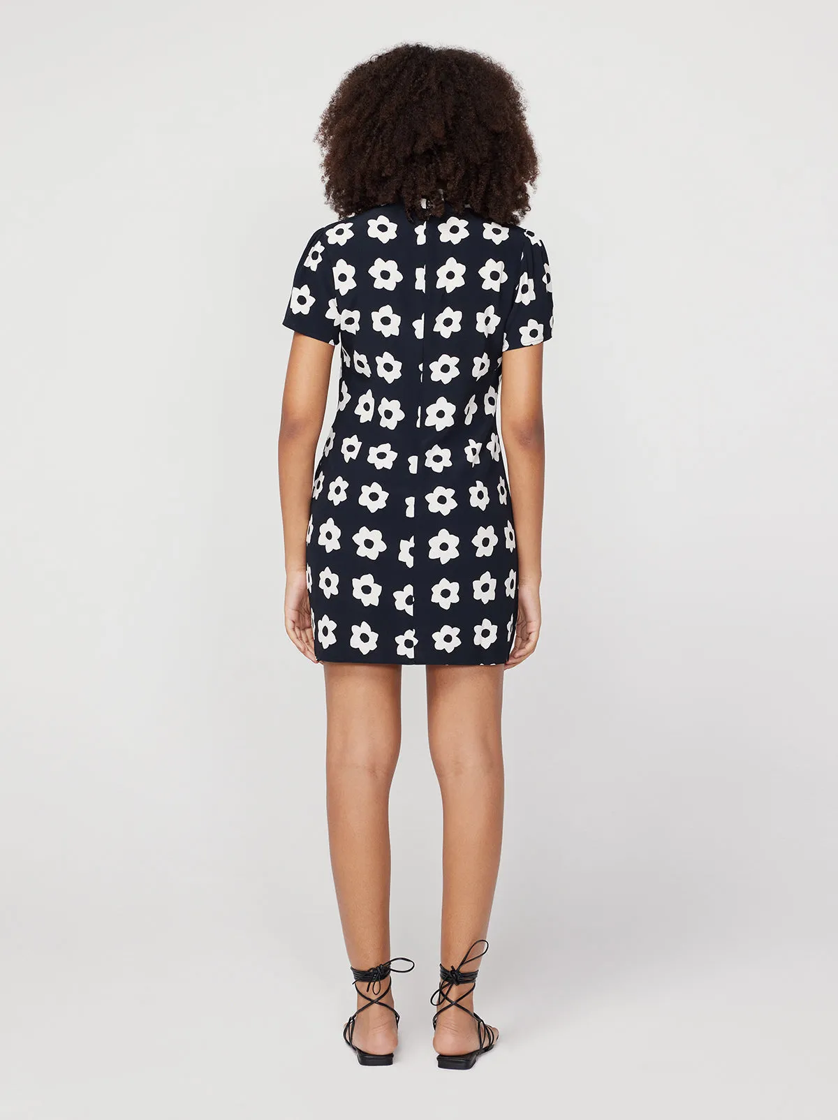Harlow Black Tiled Floral Mini Dress sold by KITRI Studio product image thumbnail 2