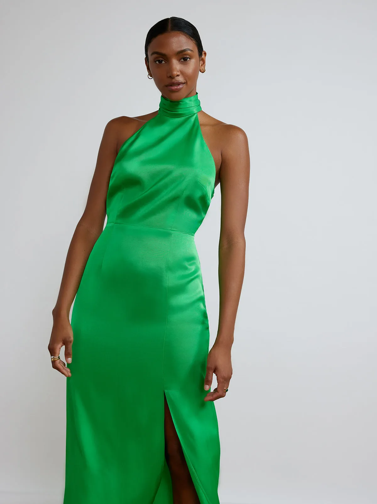 Gwen Green Halterneck Dress sold by KITRI Studio product image thumbnail 3
