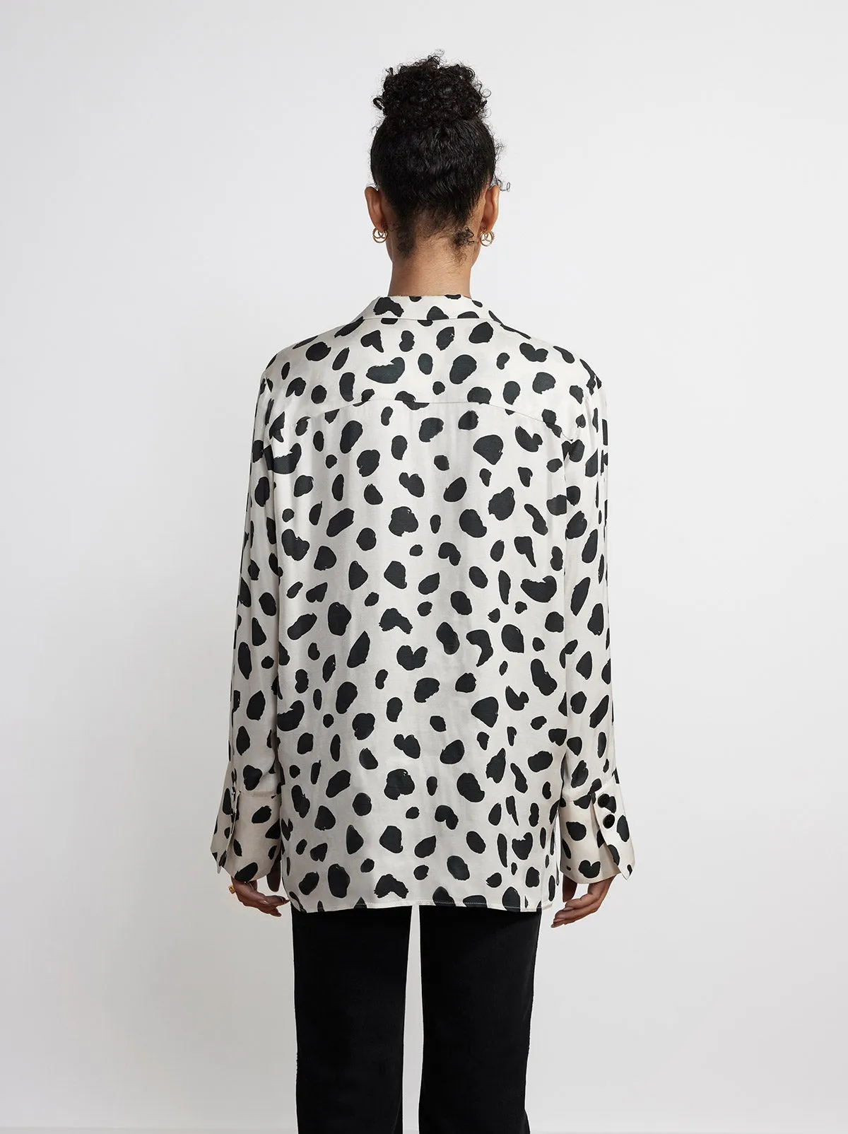 Cady Animal Spot Satin Shirt sold by KITRI Studio product image thumbnail 2