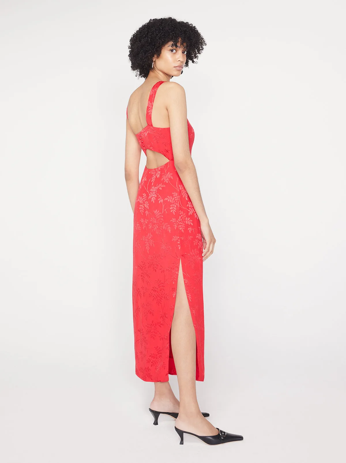 Aretha Watermelon Floral Jacquard Dress sold by KITRI Studio product image thumbnail 3