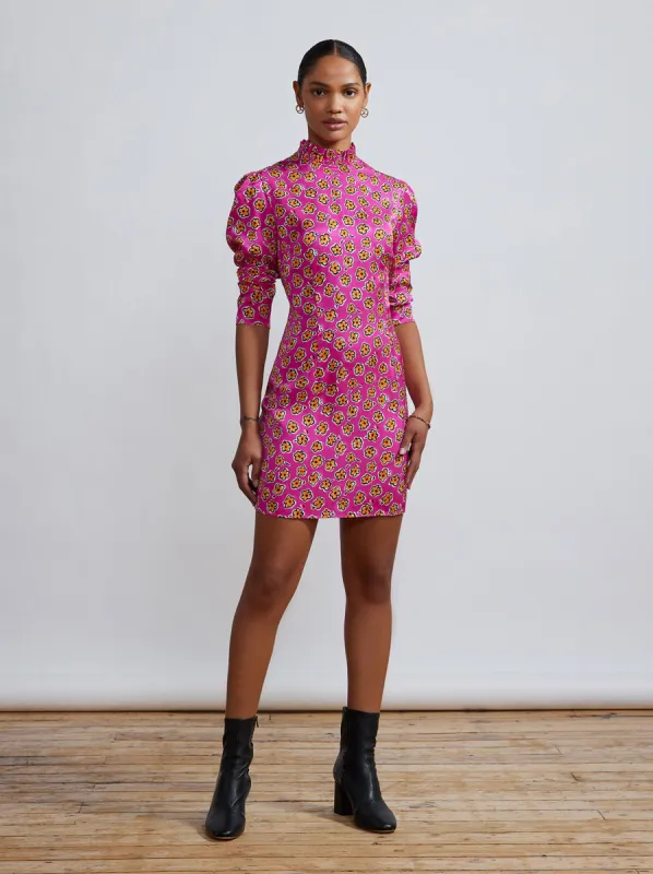 Danika Pink Painted Floral Mini Dress sold by KITRI Studio