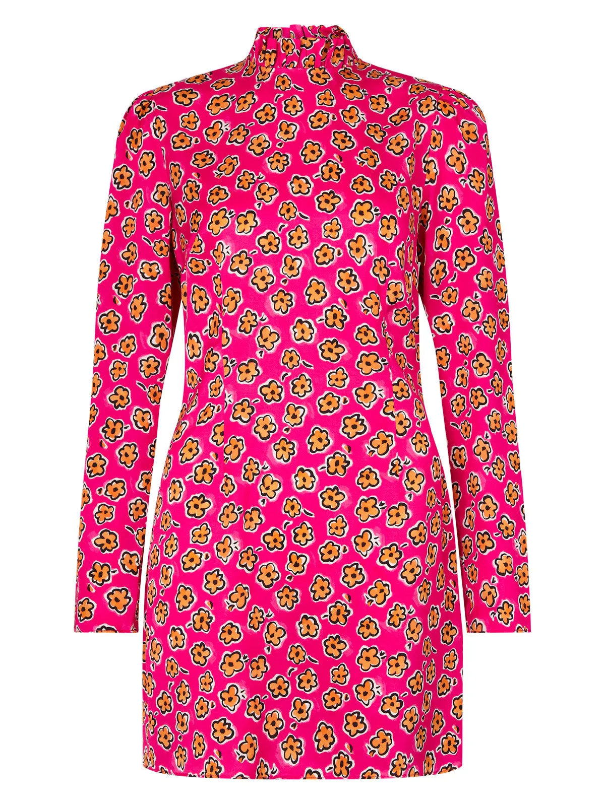 Danika Pink Painted Floral Mini Dress sold by KITRI Studio product image thumbnail 4