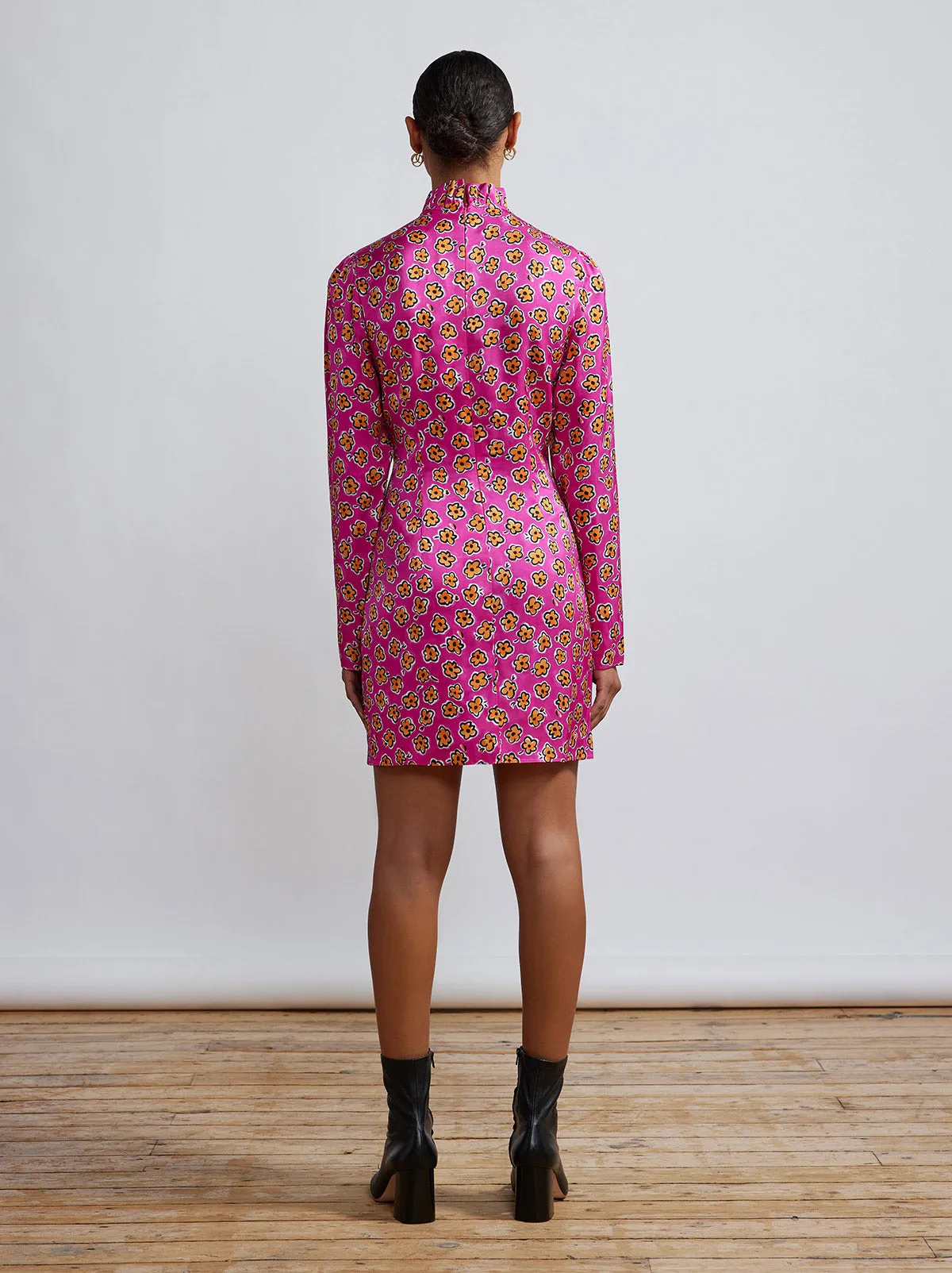 Danika Pink Painted Floral Mini Dress sold by KITRI Studio product image thumbnail 2