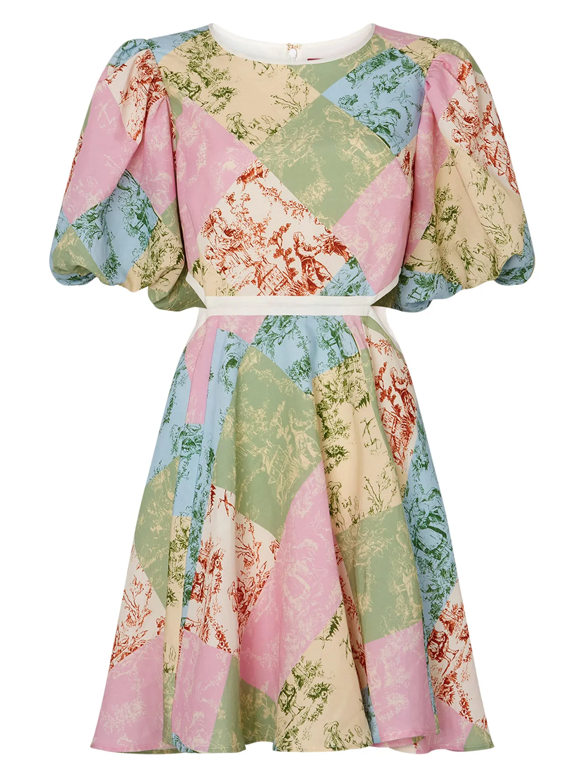 Coco Patched Toile De Jouy Mini Dress sold by KITRI Studio product image thumbnail 5