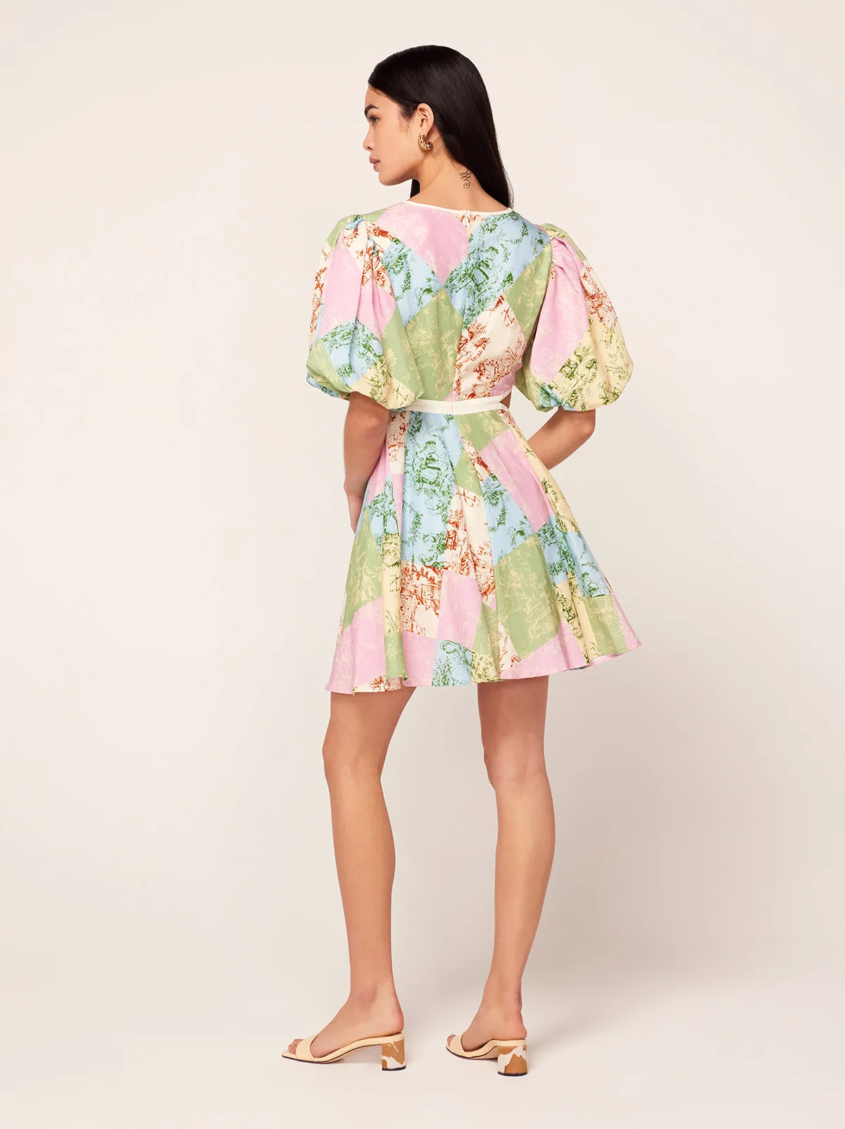 Coco Patched Toile De Jouy Mini Dress sold by KITRI Studio product image thumbnail 3