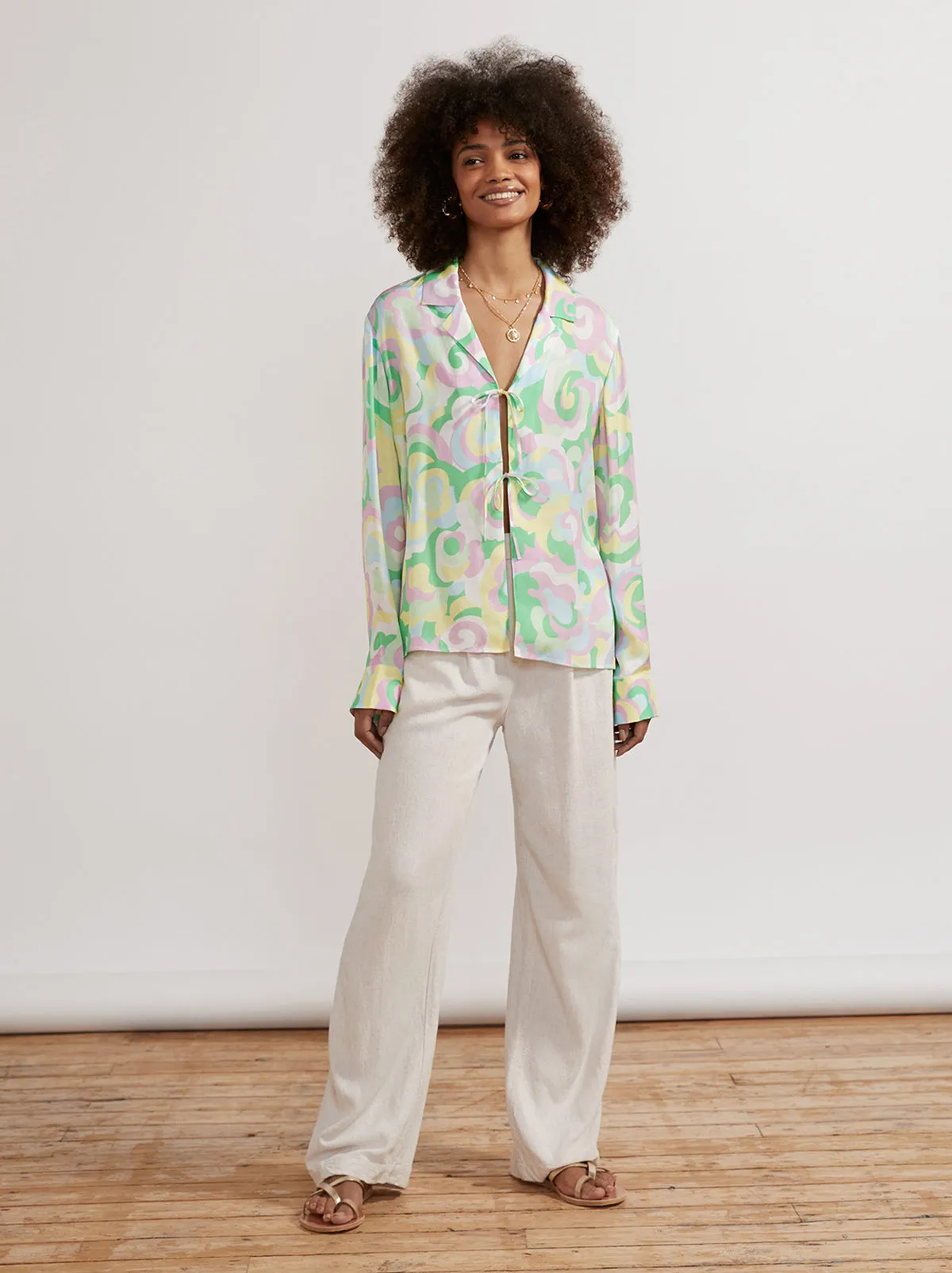 Devon Multi Floral Swirl Top sold by KITRI Studio product image thumbnail 2