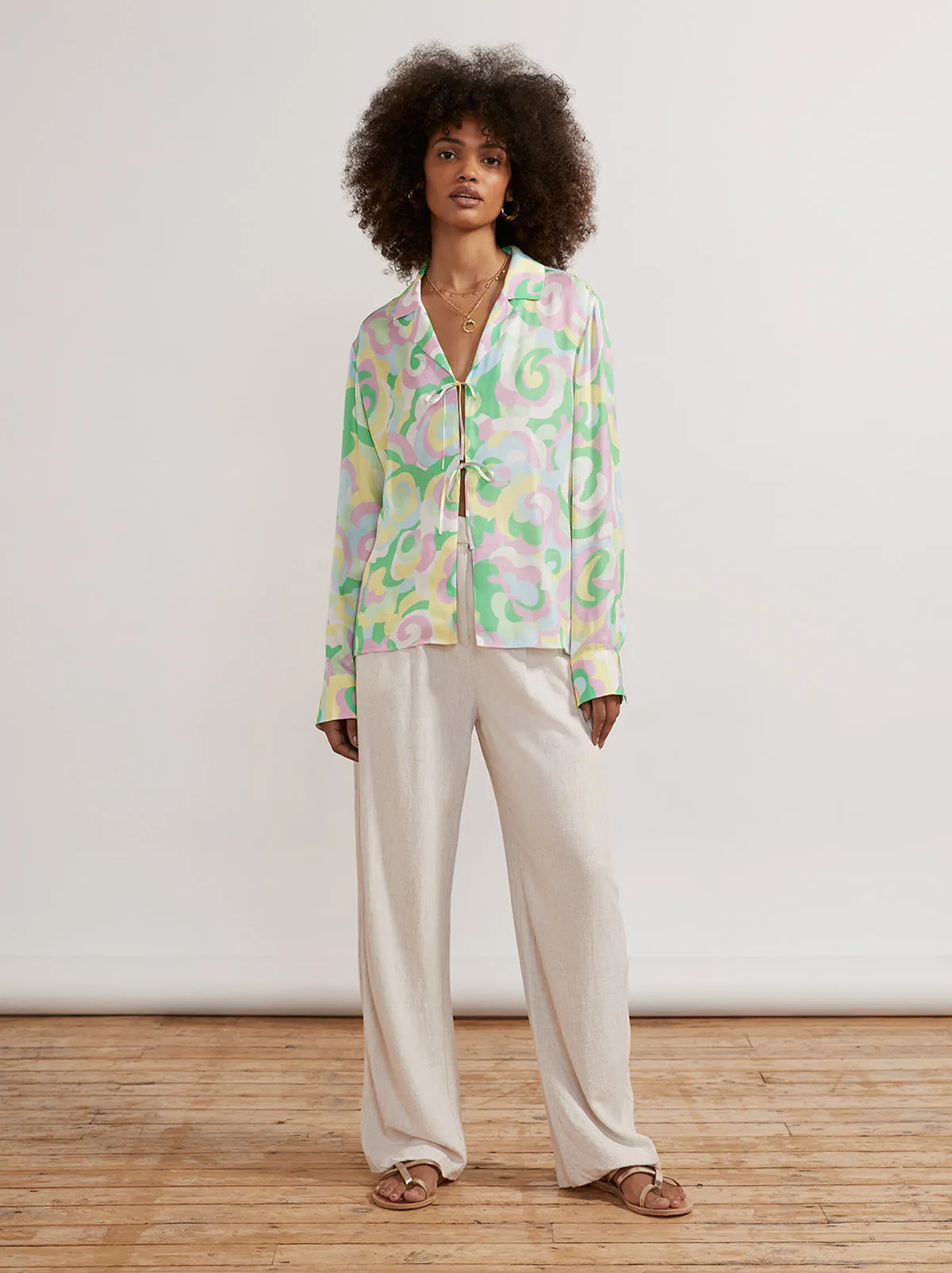 Devon Multi Floral Swirl Top sold by KITRI Studio product image thumbnail 3