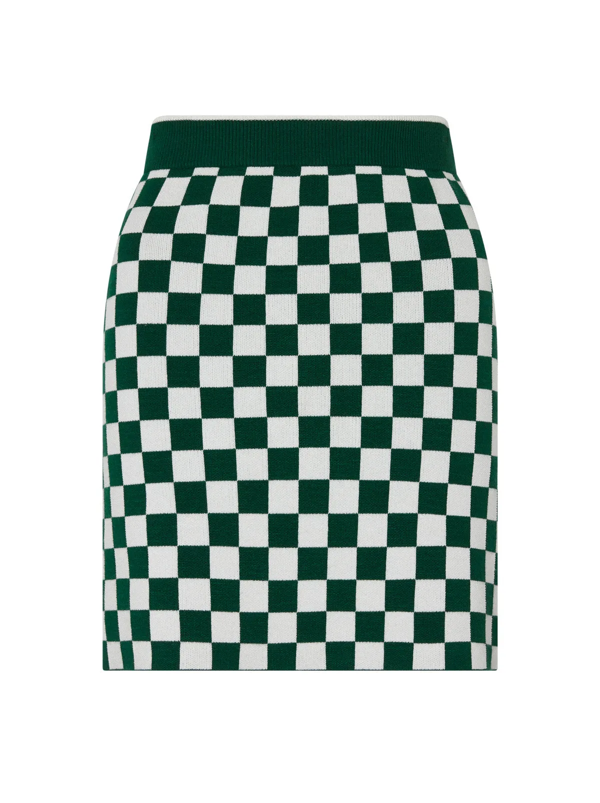 Selena Checker Knitted Mini Skirt sold by KITRI Studio product image thumbnail 4