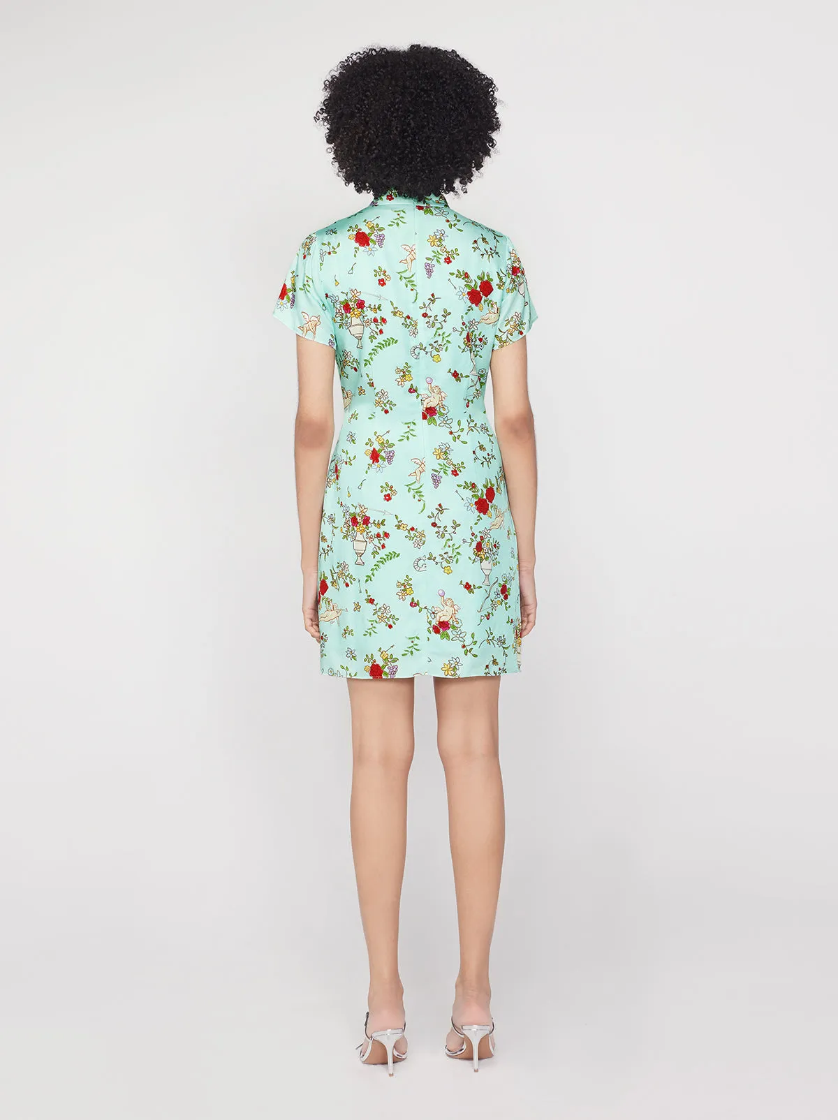 Gretchen Mint Cherub Print Mini Dress sold by KITRI Studio product image thumbnail 4