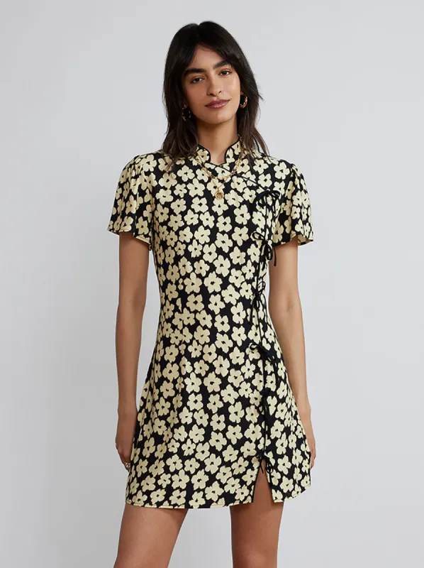 Harlow Blurred Floral Mini Dress sold by KITRI Studio