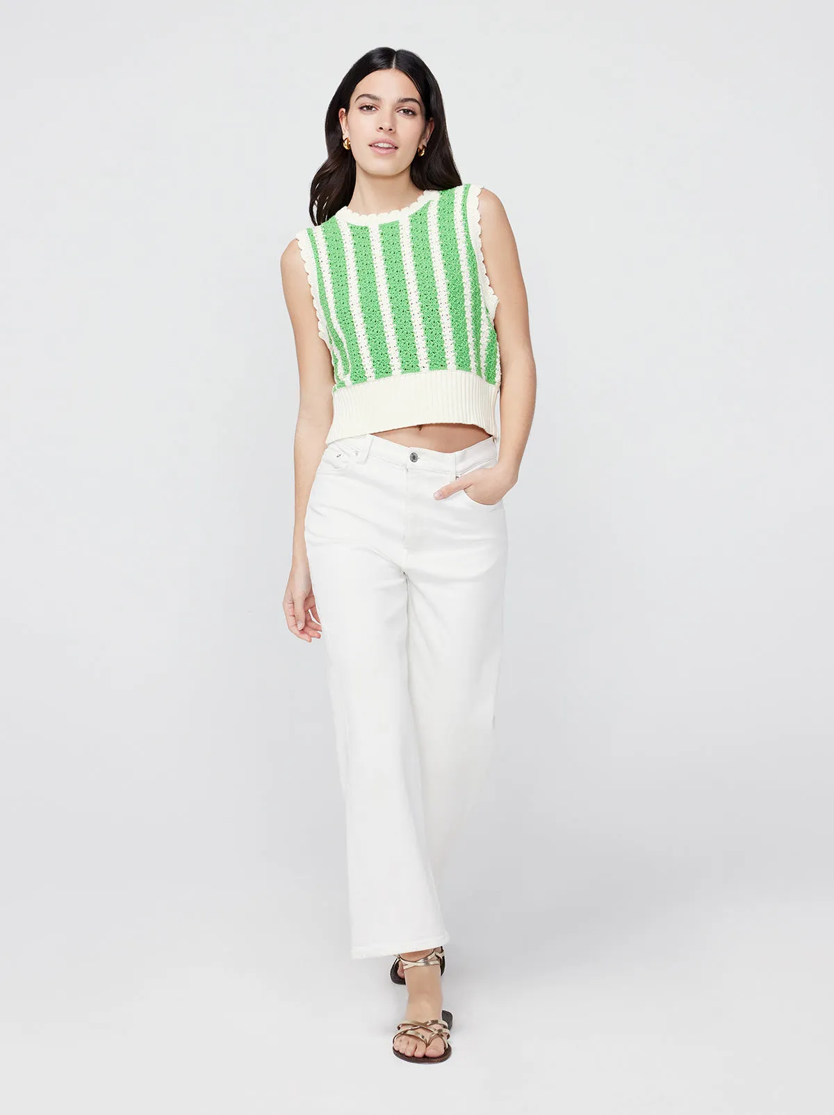 Marley Green Stripe Knit Top sold by KITRI Studio product image thumbnail 2