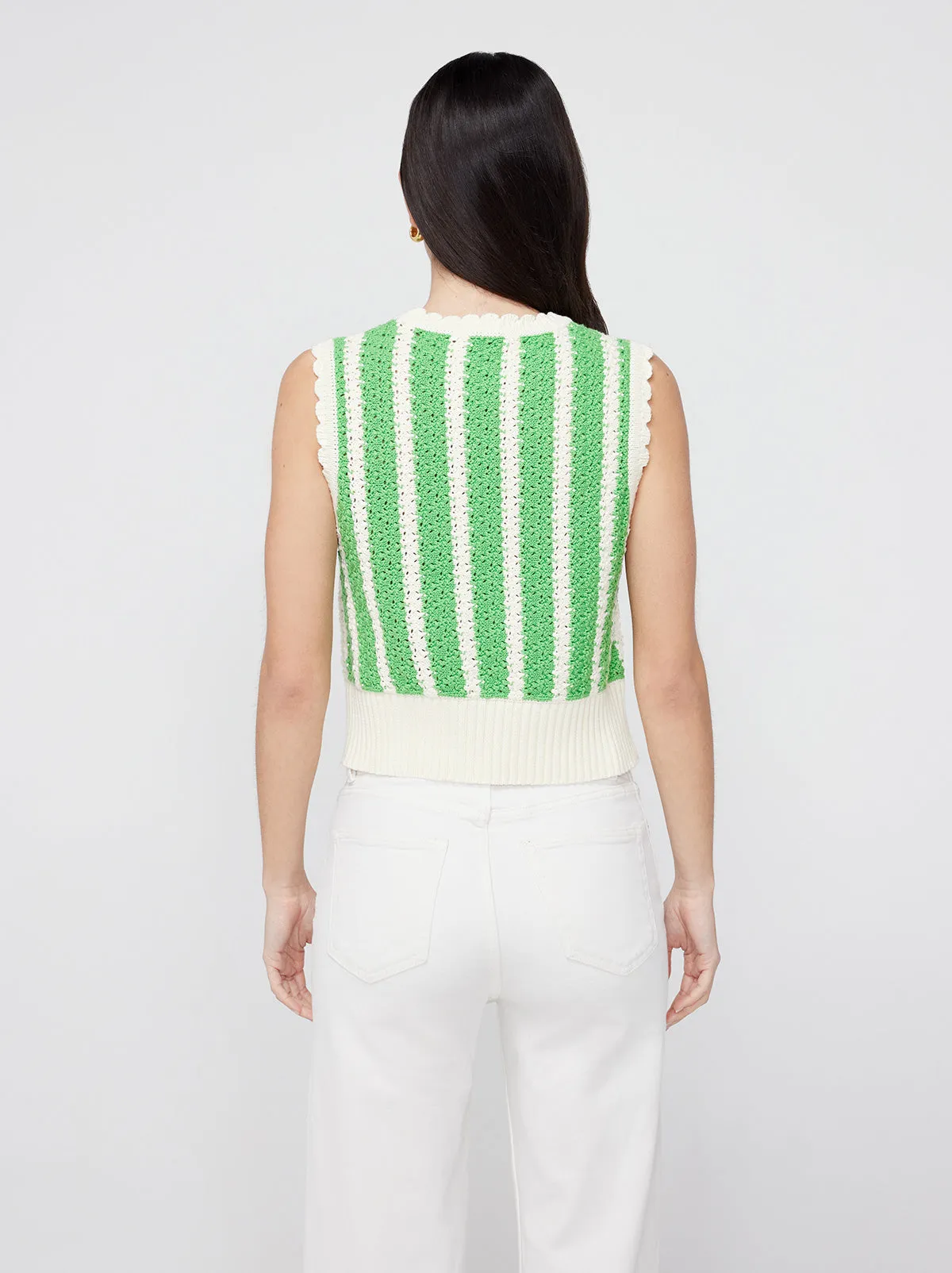 Marley Green Stripe Knit Top sold by KITRI Studio product image thumbnail 4