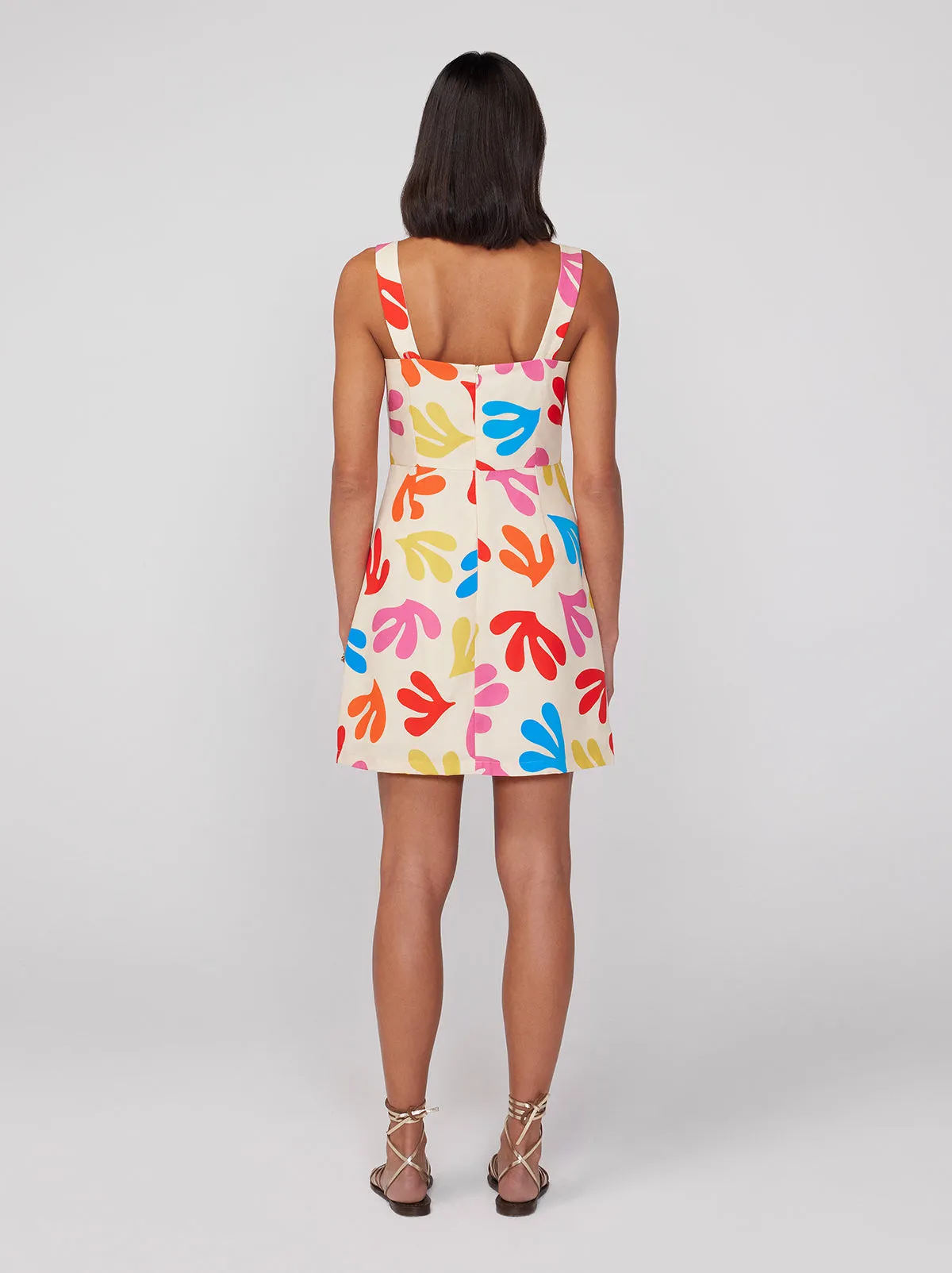 Ivy Multi Leaf Print Mini Dress sold by KITRI Studio product image thumbnail 3