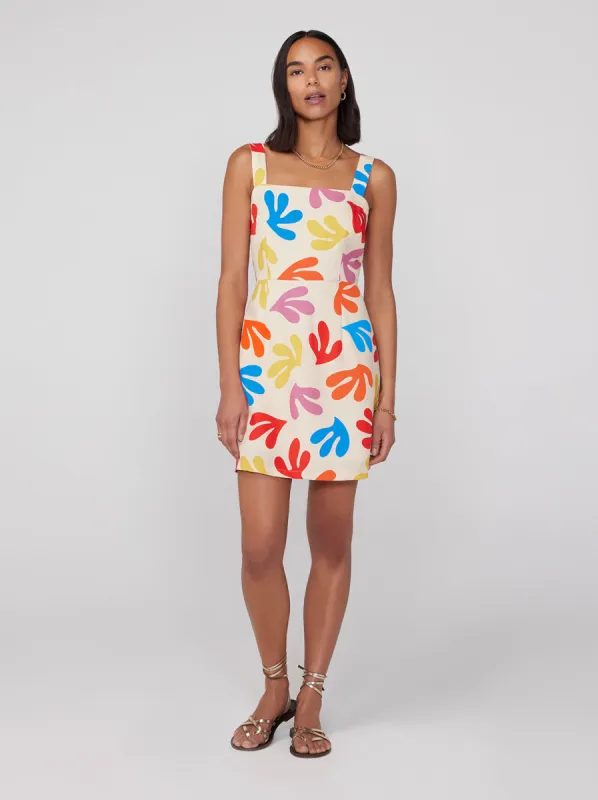 Ivy Multi Leaf Print Mini Dress sold by KITRI Studio