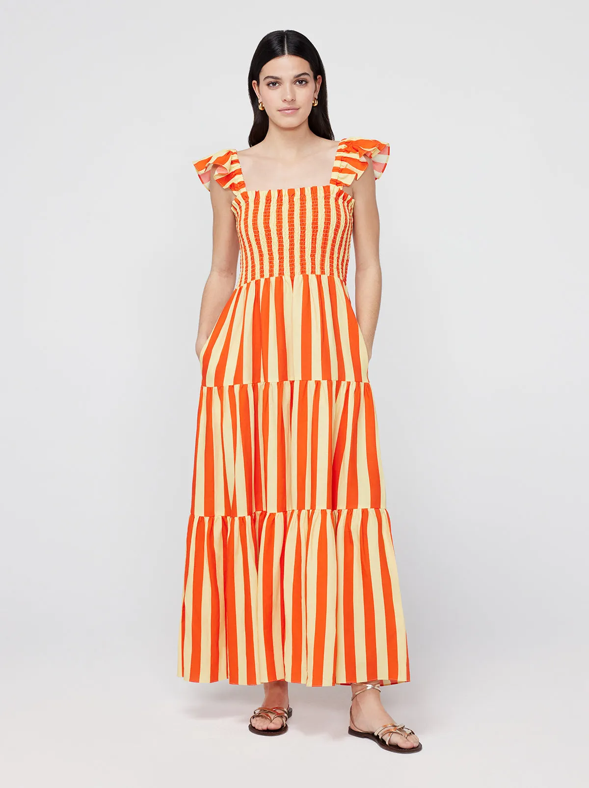 Aisha Striped Maxi Dress sold by KITRI Studio