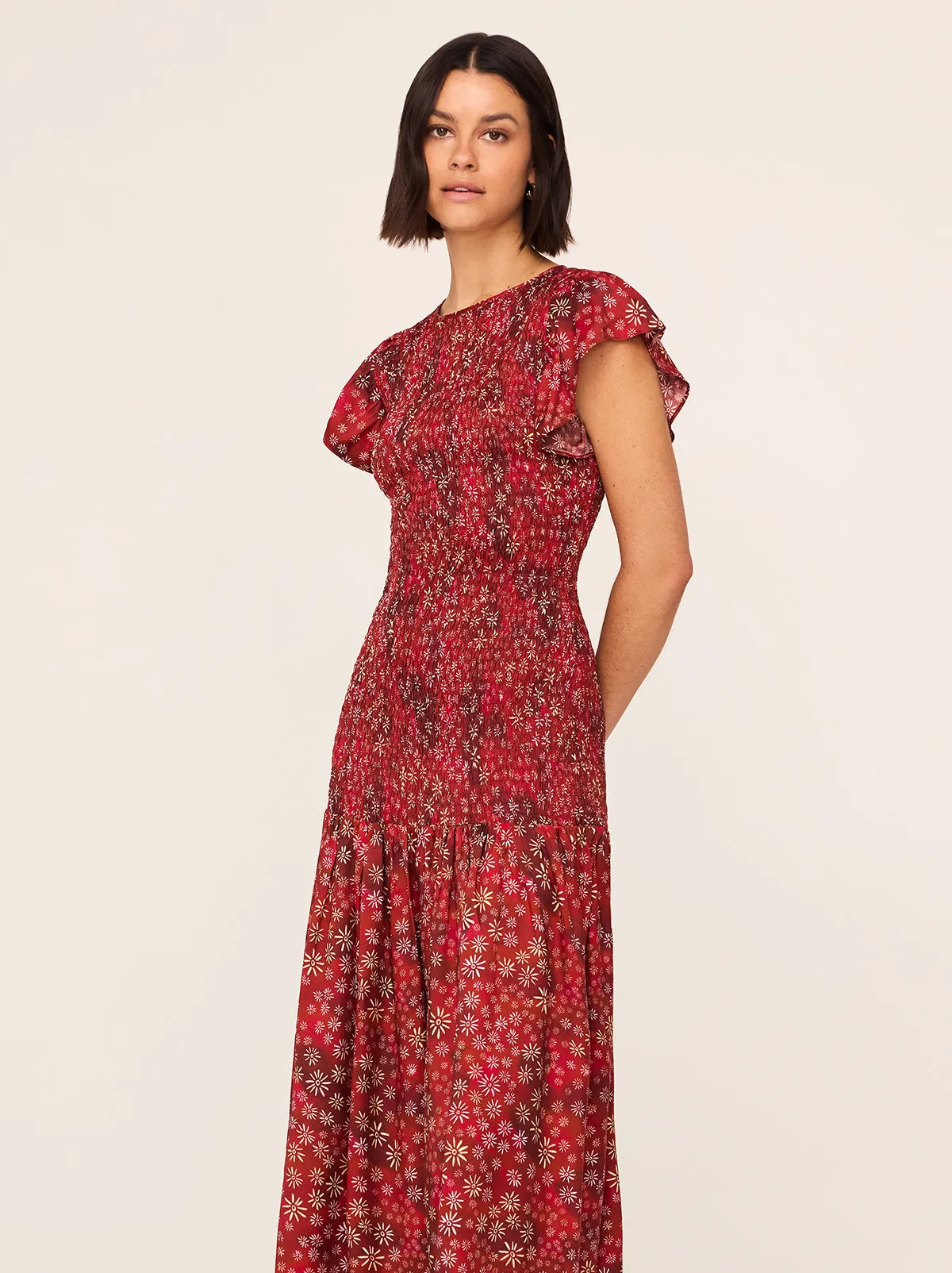 Jemima Red Constellation Print Maxi Dress sold by KITRI Studio product image thumbnail 3