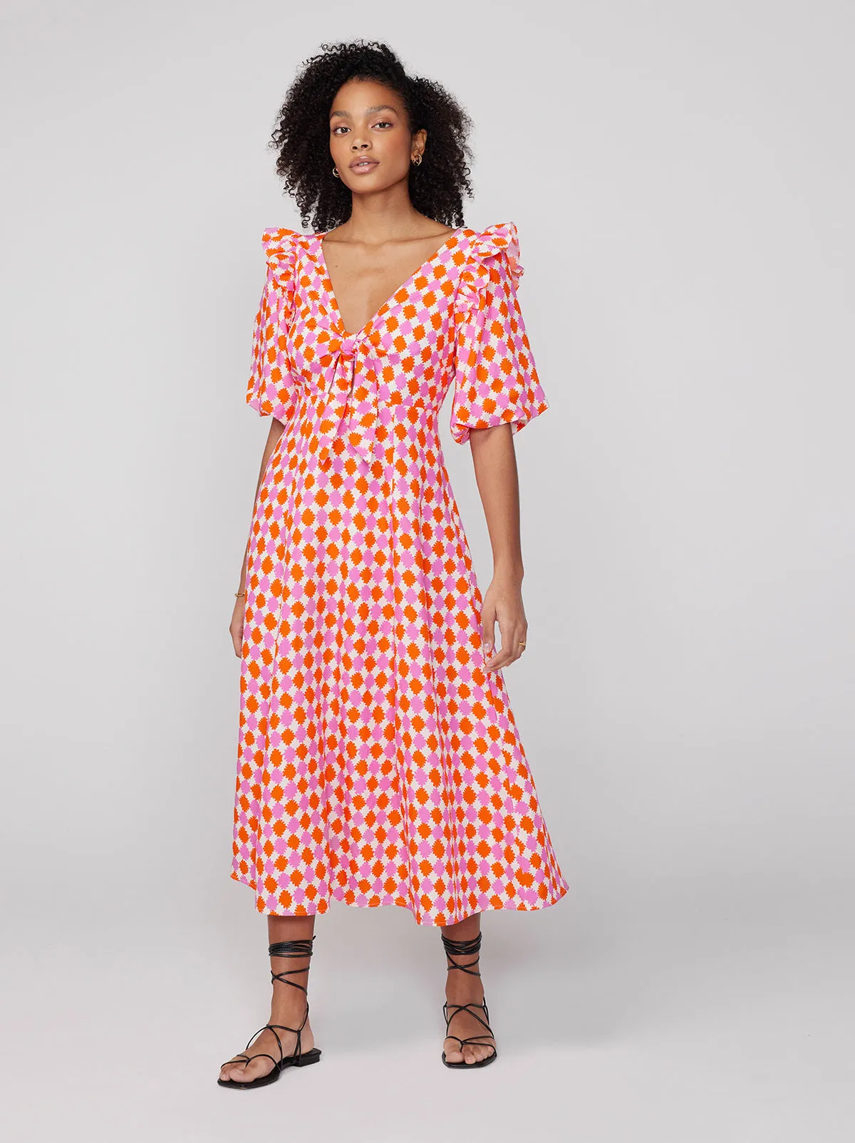 Pia Picnic Check Tie Front Dress sold by KITRI Studio