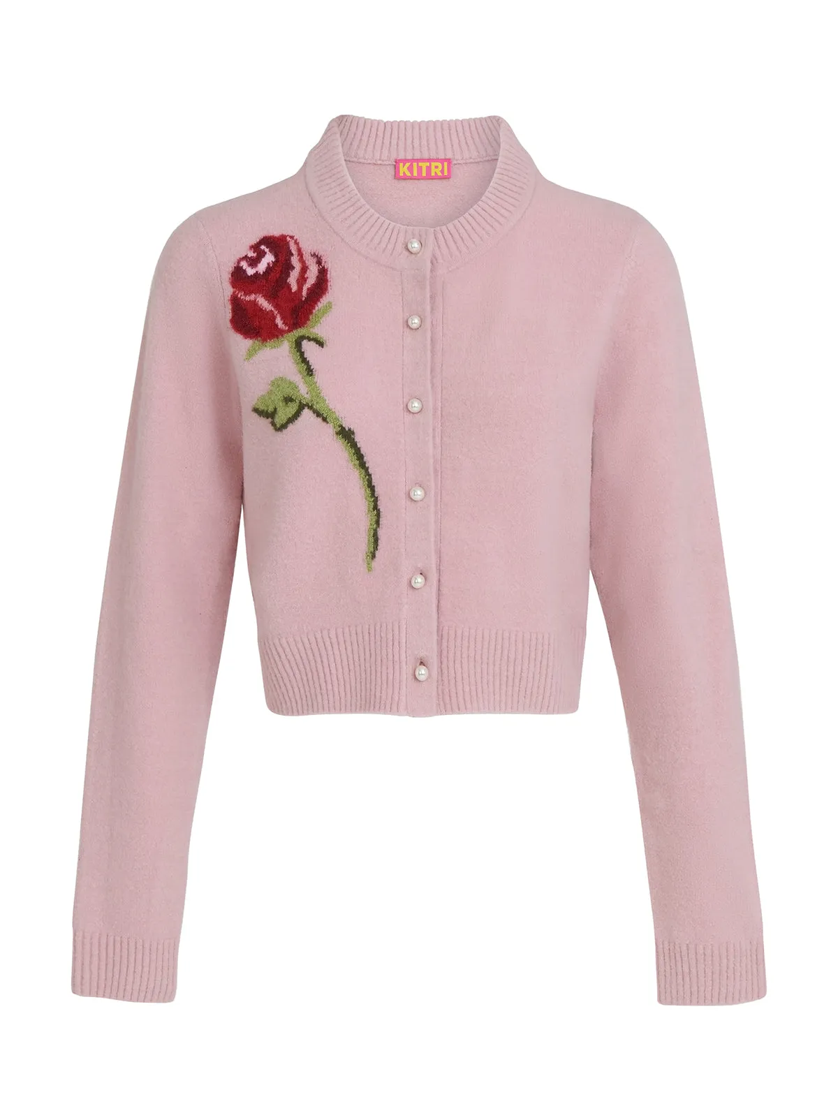 Ginnie Pink Rose Embroidered Cardigan sold by KITRI Studio product image thumbnail 4