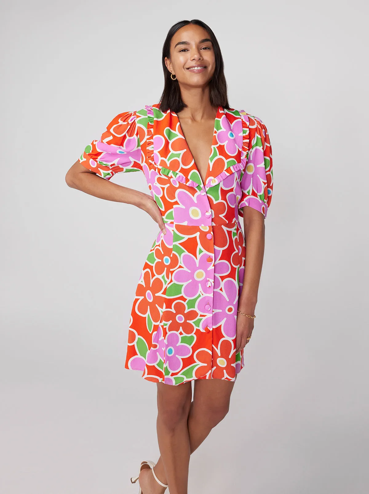 Marta Floral Print Mini Dress sold by KITRI Studio product image thumbnail 3