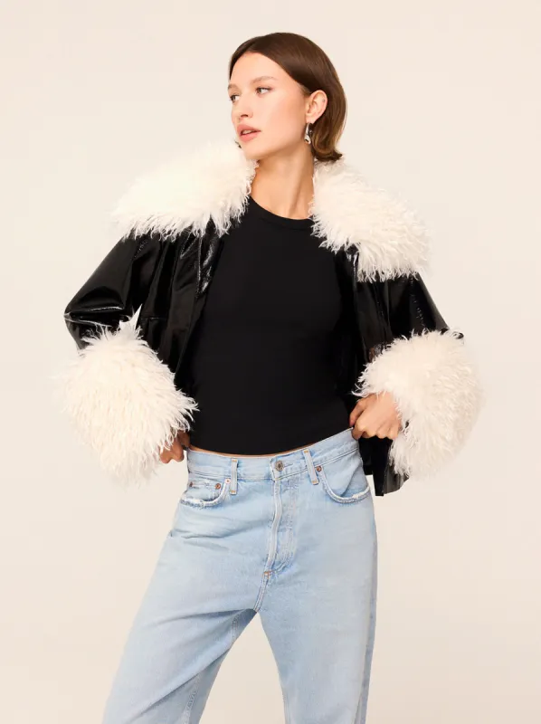 Bonnie Black Vinyl Jacket sold by KITRI Studio