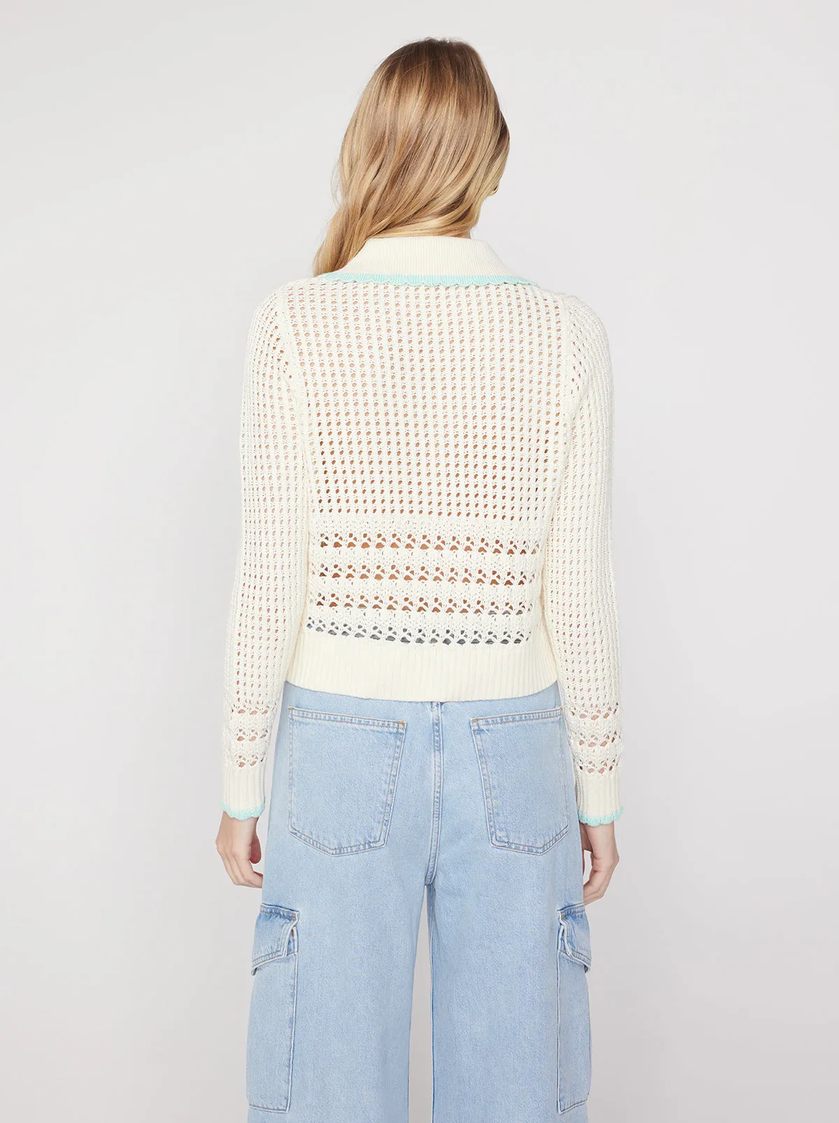 Evie Ivory Crochet Knit Cardigan sold by KITRI Studio product image thumbnail 3