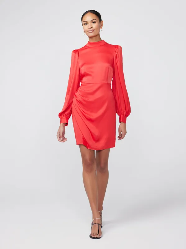 Jessa Red Satin Mini Dress sold by KITRI Studio
