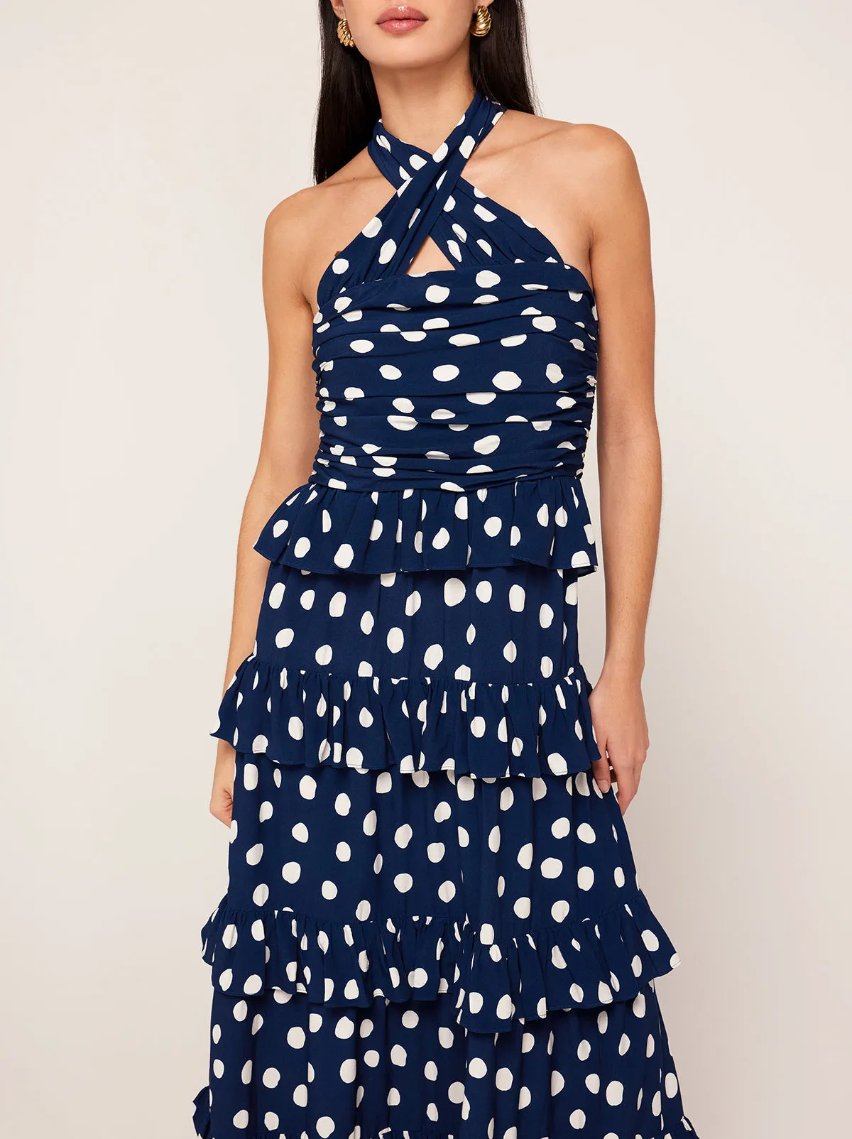 Romily Mixed Polka Dot Maxi Dress sold by KITRI Studio product image thumbnail 4